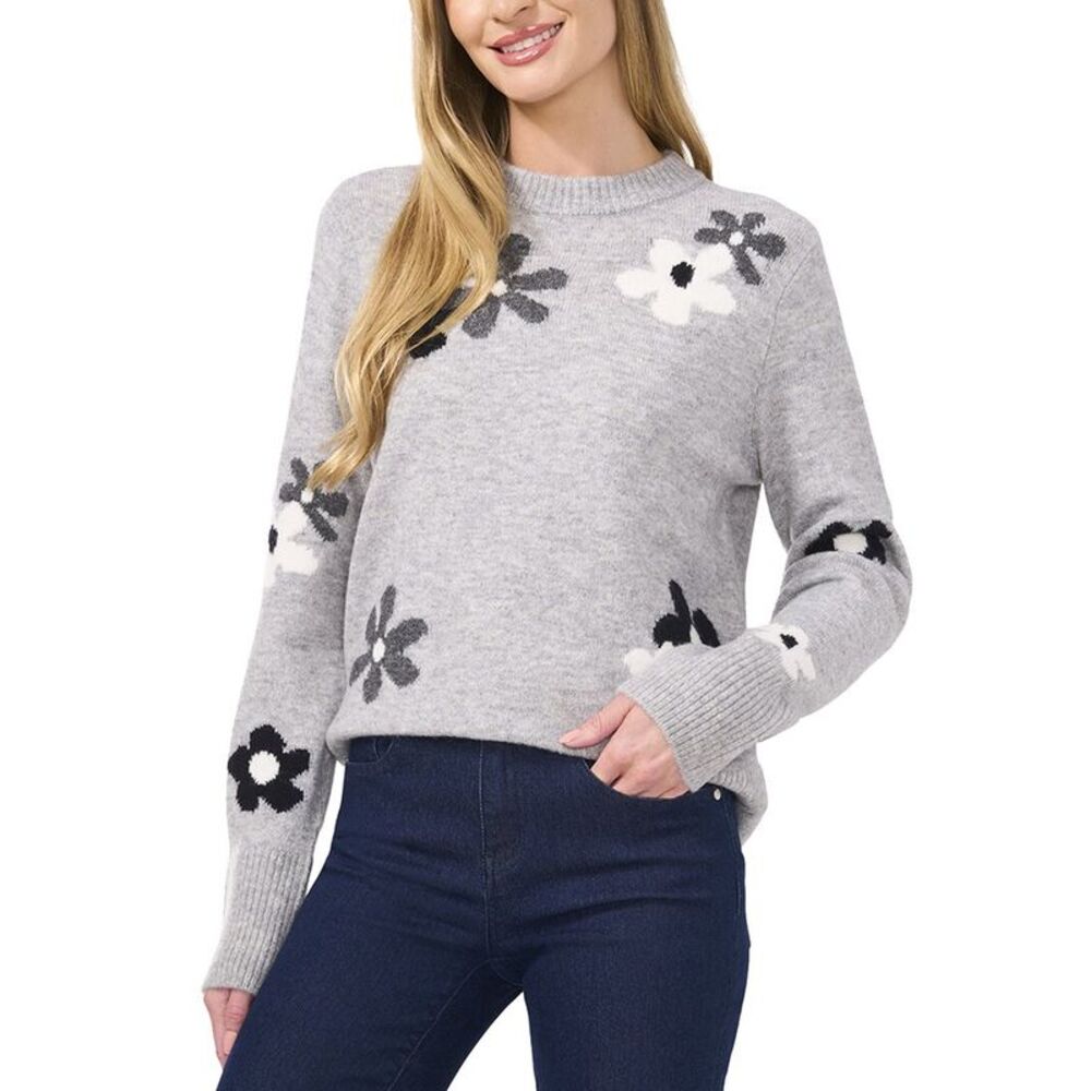 Cece Womens Regular Fit Sweater, Grey